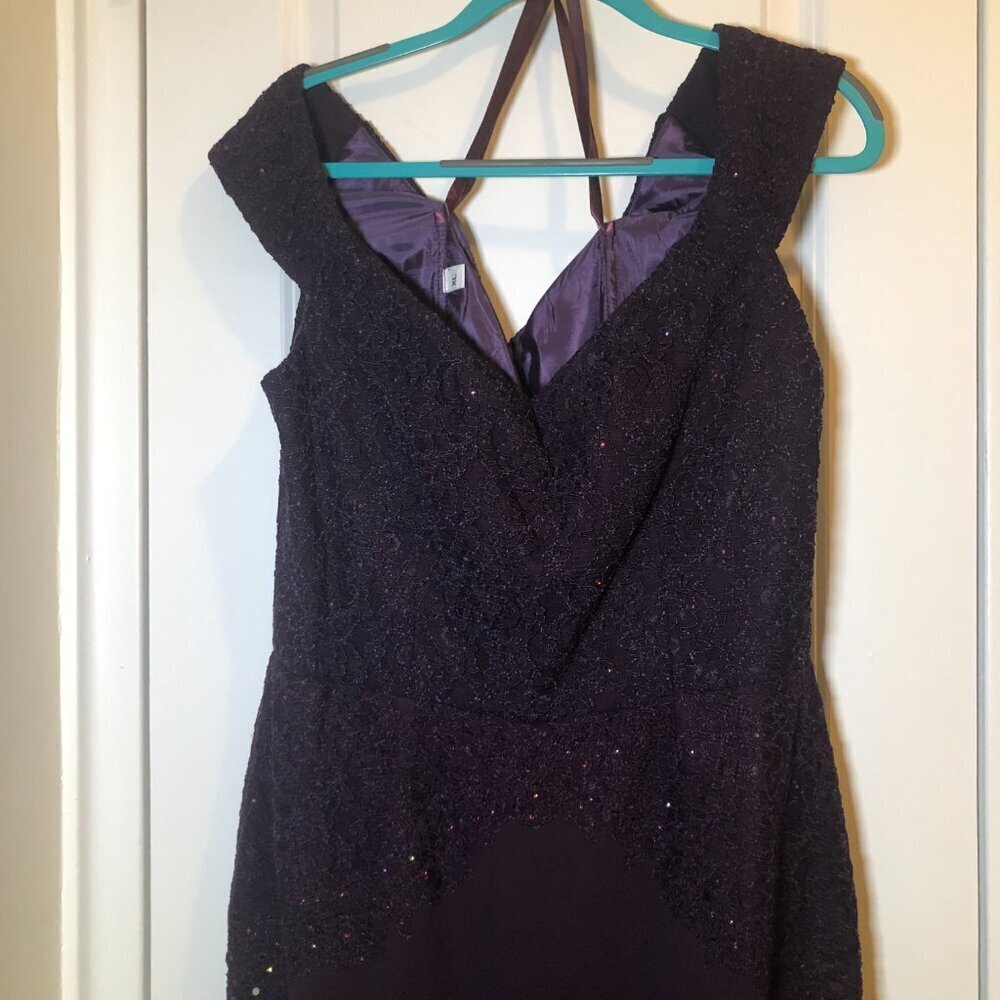 Ideas by Barbara Mother of the Bride Evening Dress Eggplant 8676 Size XL NWT - Picture 7 of 14